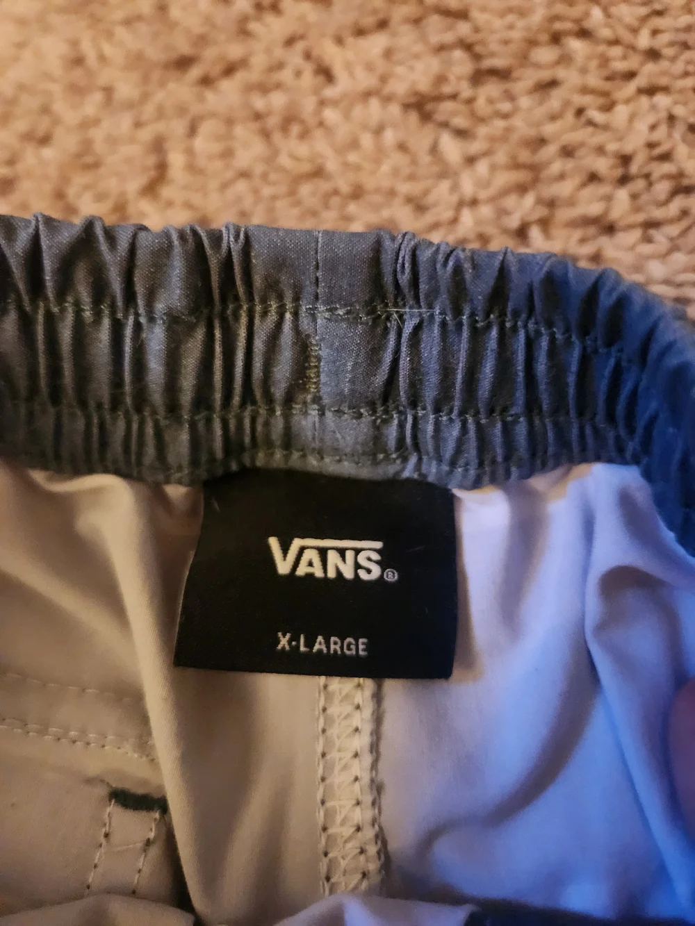 Vans Boys' Purple, Gray & White Striped Swim Trunks